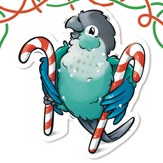 LITTLE CHRISTMAS HELPER - GREEN CHEEKED CONURE- TURQUOISE