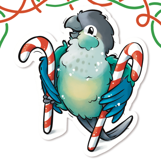 LITTLE CHRISTMAS HELPER - GREEN CHEEKED CONURE- TURQUOISE YELLOW SIDED