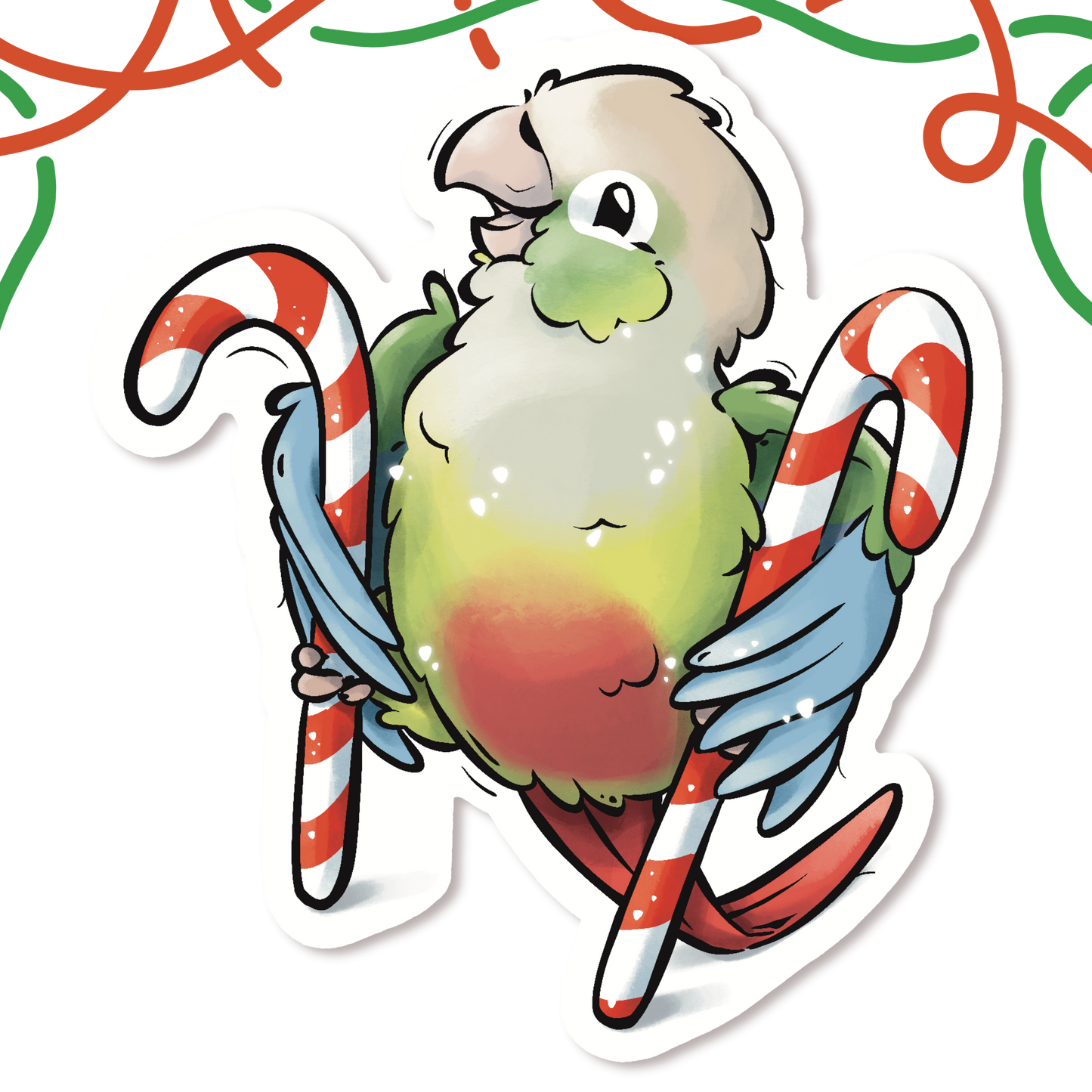 LITTLE CHRISTMAS HELPER - GREEN CHEEKED CONURE- CINNAMON