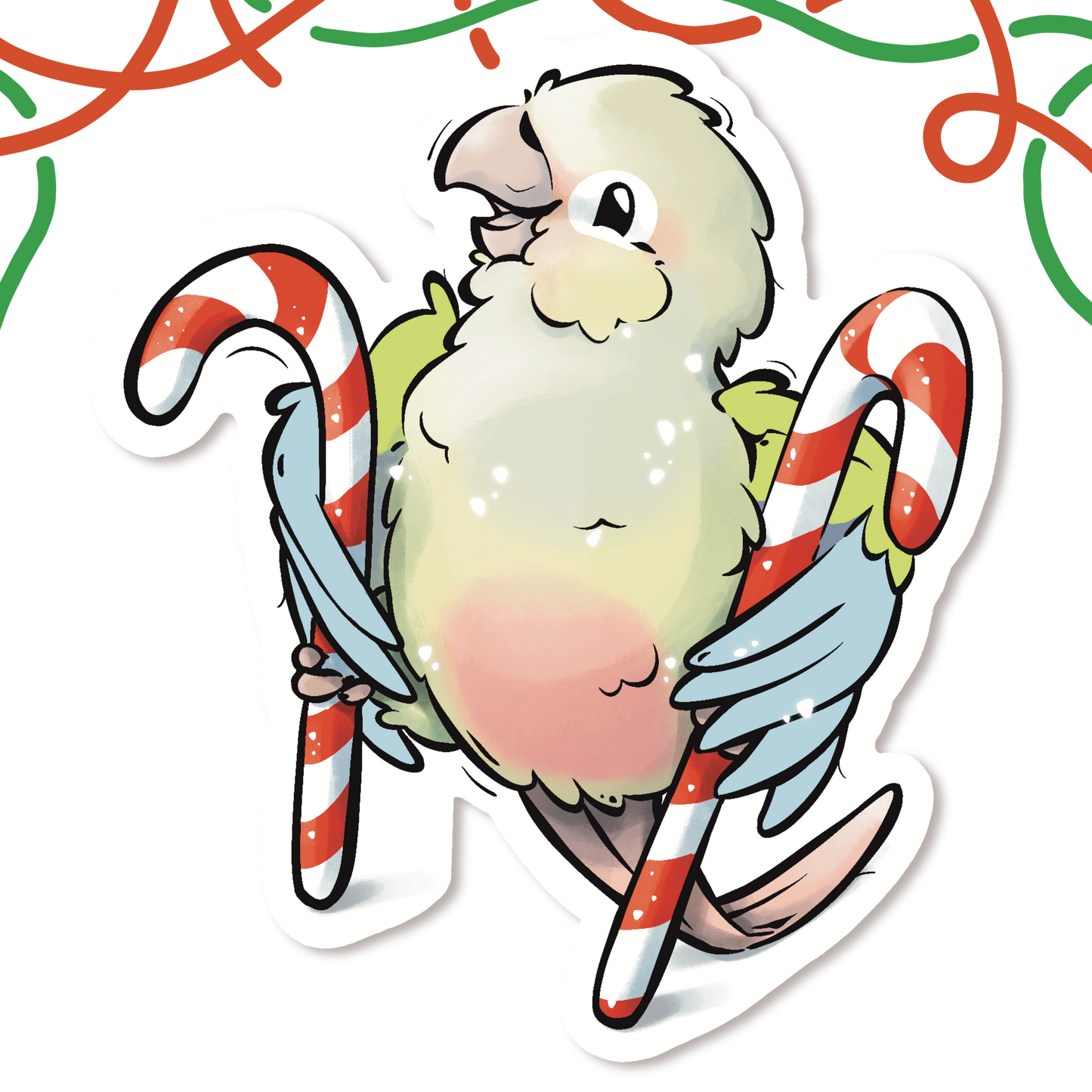 LITTLE CHRISTMAS HELPER - GREEN CHEEKED CONURE- MOONCHEEK